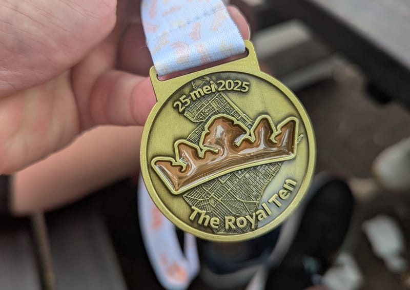 Medialle voor de hardloopwedtrijd Royal Ten